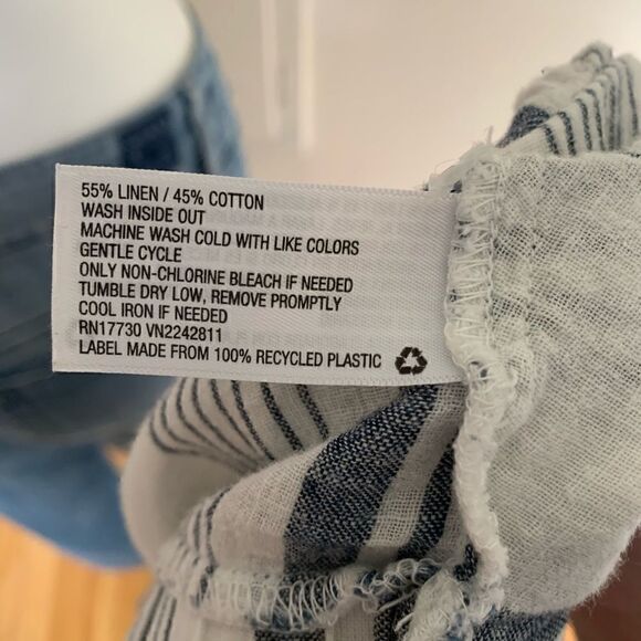 Universal Thread Linen Striped Knot Front Tee - Picture 8 of 8